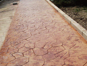 彩色壓印混凝土路面